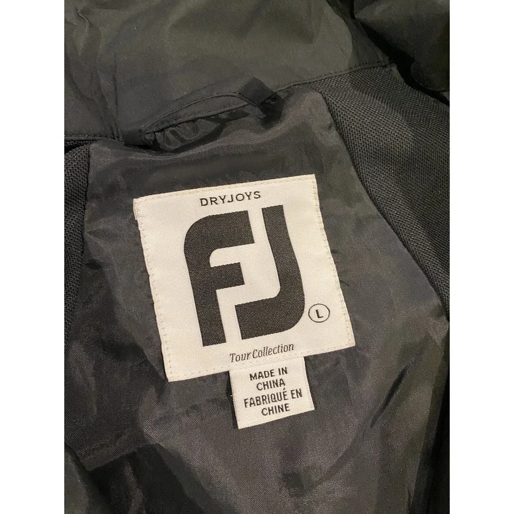DryJoy By FootJoy Windbreaker Rain Jacket Large Full Zip Long Sleeve Beige Tan L